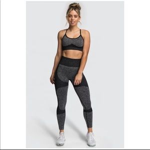 Black Set Gym Sport wear outfit high waist